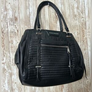 Vintage Steve Madden Y2K large bowler polyurethane purse handbag oversized